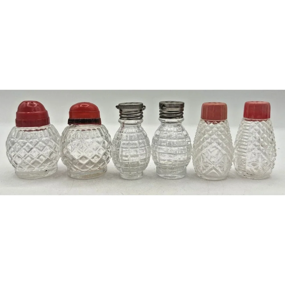 Vintage Retro Salt and Pepper Shakers Assorted Glass Pieces‎ U260/52